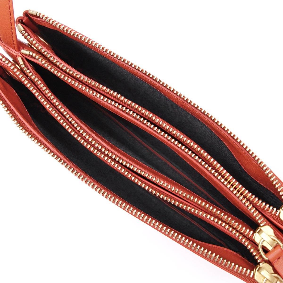 セリーヌ CELINE ショルダーバッグ TRIO トリオ LEATHER Light Ruby レッド系 16511 3eta 27rl レディース