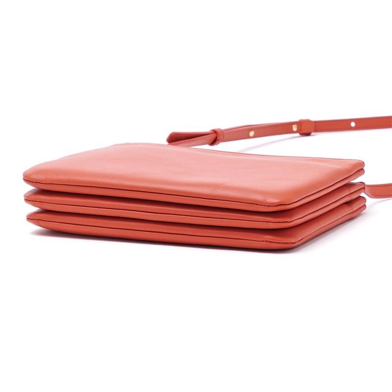 セリーヌ CELINE ショルダーバッグ TRIO トリオ LEATHER Light Ruby レッド系 16511 3eta 27rl レディース