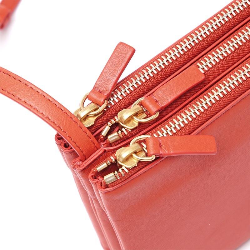 セリーヌ CELINE ショルダーバッグ TRIO トリオ LEATHER Light Ruby レッド系 16511 3eta 27rl レディース