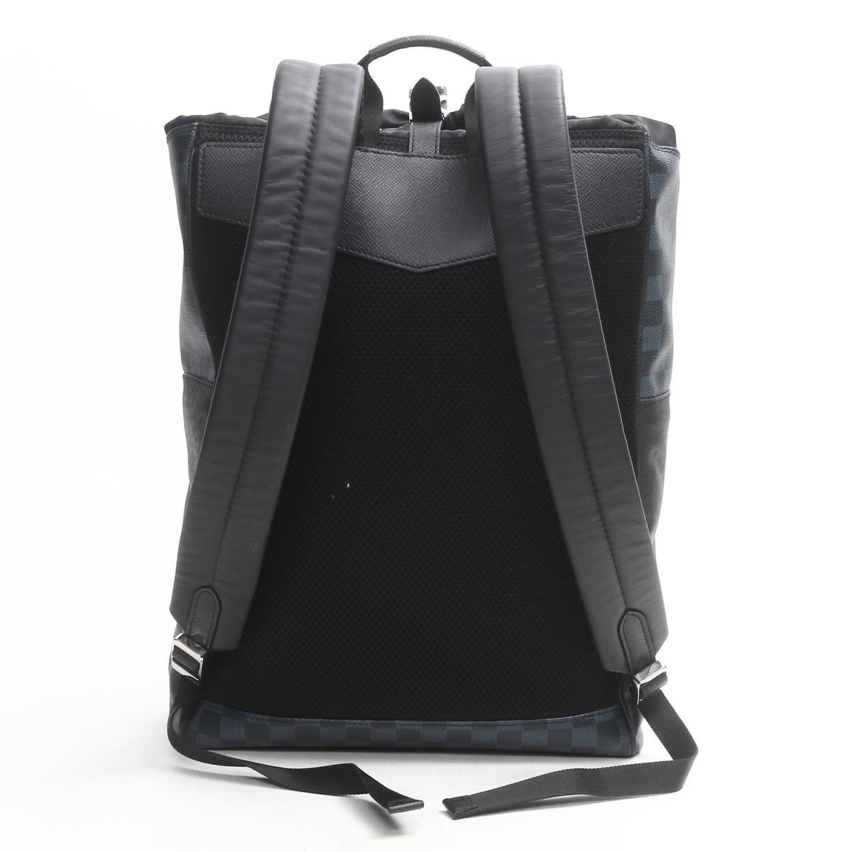 LOUIS VUITTON ルイ ヴィトン ダミエ コバルト マッチポイント タイガレザー バックパック リュックサック リュック N40009