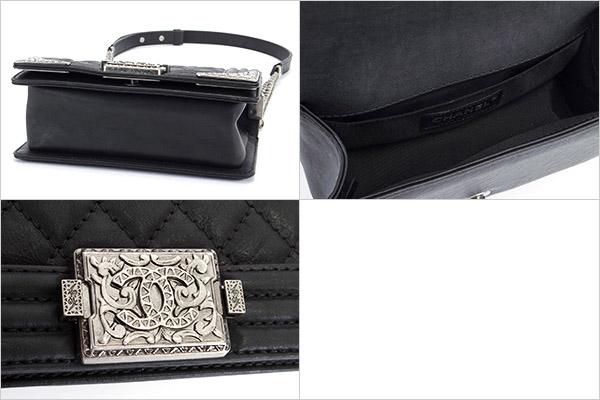 シャネル CHANEL バッグ レディース ショルダーバッグ ボーイシャネル ココマーク ブラック A90422 Y08804 BLACK