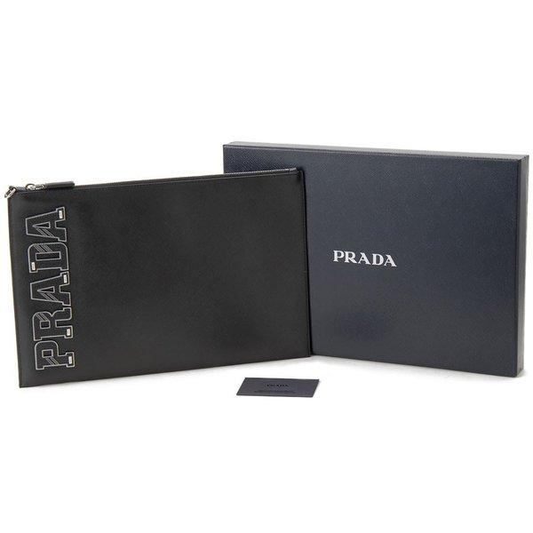 プラダ PRADA クラッチバッグ 2NG001 2EDJ F0002 SAFFIANO ブラック セカンドバッグ メンズ
