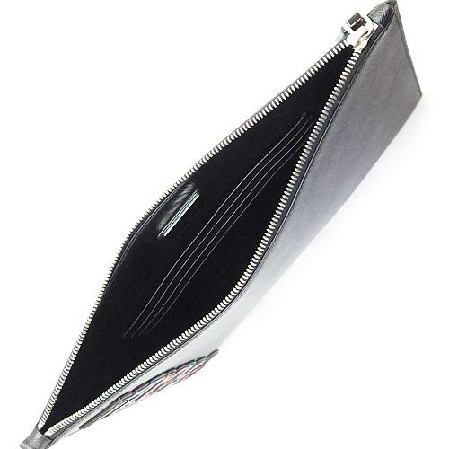 プラダクラッチバッグ メンズ PRADA 2NG001 2EDJ F0SGI SAFFIANO CHARAC ドキュメントホルダー ロゴ レザー