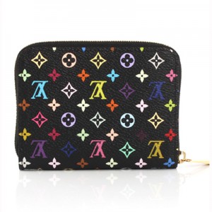 ルイヴィトン LOUIS VUITTON モノグラム マルチカラー ジッピー・コインパース コインケース ブラック＆ヴィオレ M60268