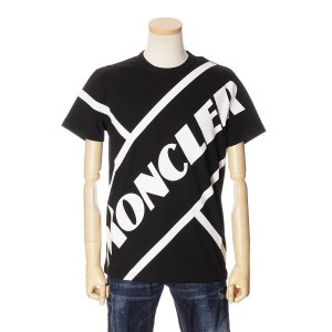 モンクレールTシャツ メンズ MONCLER 半袖 ビッグロゴ ホワイト/ブラック 8C70610 8390T 999