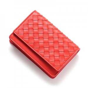 ボッテガヴェネタ BOTTEGA VENETA カードケース 名刺入れ NAPPA ベスビオ レッド系 133945 v001u 6506 メンズ＆レディース