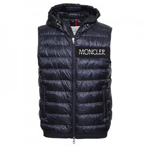 モンクレール MONCLER フーデッド ダウンベスト ブルー メンズ ダウン アウター グースダウン 大きいサイズあり laruns 4334494 c001...