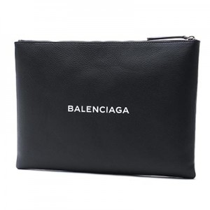 バレンシアガBALENCIAGA クラッチバッグ ブラック メンズ  カジュアル モノグラム ロゴ レザー 485112 dlq5n 1060