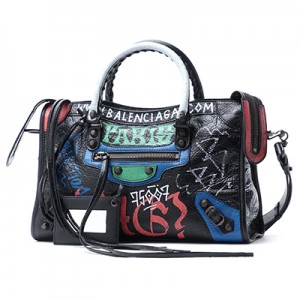 バレンシアガ BALENCIAGA ハンドバッグ 2WAY ブラック レディース ギフト プレゼント レザー 本革 ブラック クロ 黒 GRAFFITI CLASSIC CITY グラフティ クラシック シティ 431621 