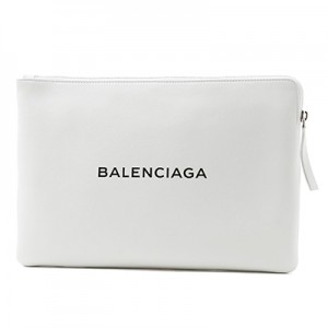 バレンシアガ BALENCIAGA クラッチバッグ ホワイト レディース ギフト プレゼント レザー 本革 ポーチ EVERYDAY エブリデイ  492467 dlq4n 9060​