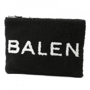 バレンシアガ BALENCIAGA ポーチ ブラック レディース レザー 本革 ギフト プレゼント ブラック ムートン  SHEARLING シアリング 492681 0e91n 1080​