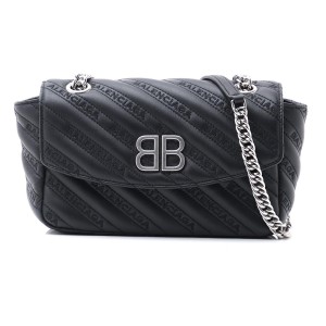 バレンシアガ BALENCIAGA ショルダーバッグ ブラック レディース ギフト プレゼント レザー 本革  BB ROUND S 501681 0hian 1000