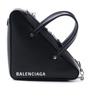 バレンシアガ BALENCIAGA ハンドバッグ 2WAY ブラック レディース ギフト プレゼント レザー 本革  TRIANGLE DUFFLE XS トライアングル 527272 c8k02 1000​
