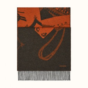 エルメス HERMES マフラー ズアヴとドラゴン リミックス カシミヤ H393555T 05
