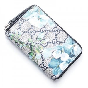 グッチ ラウンドファスナー カードケース GG BLOOMS GGブルームス BLUE ブルー系 410220 ku2hn 8499 メンズ