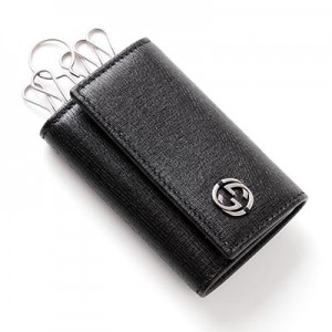 グッチ キーケース インターロッキングG LEATHER ブラック ブラック系 256337 aru0n 1000 メンズ