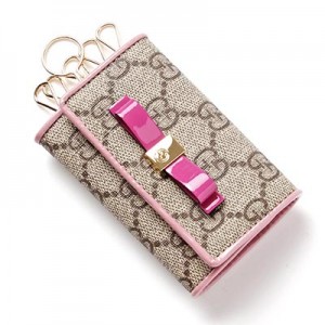 グッチ GUCCI キーケース GGスプリーム ベージュ×エボニー×ピンク ベージュ系 388682 klqug 8431 レディース