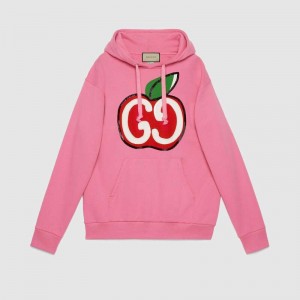 グッチ GGアップル プリント フーデッド スウェットシャツ 610160