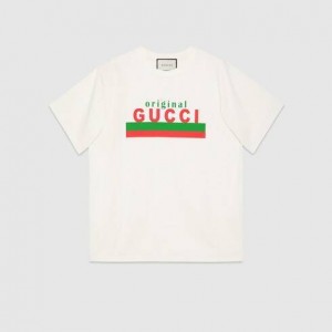 GUCCI 「オリジナルグッチ」プリントオーバーサイズTシャツ 616036 XJCOQ 9095
