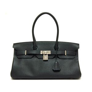  エルメス/ショルダーバーキン/黒×シルバー金具 he-ba-3151