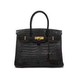 エルメス バーキン 25/30/35 クロコダイル（ポロサス）/黒×ゴールド金具 he-ba-1064