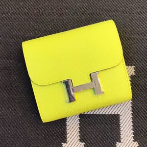 エルメス コンスタンス コンパクト ミニ ヴォーエプソン  二つ折り財布 he-co-0082