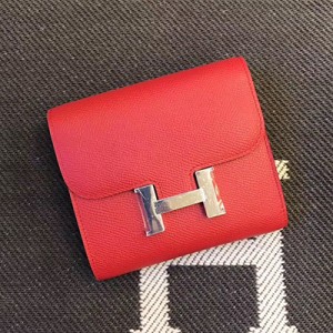 エルメス コンスタンス コンパクト ミニ ヴォーエプソン  二つ折り財布 he-co-0092