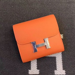 エルメスコンスタンス コンパクト ミニ ヴォーエプソン  二つ折り財布 he-co-0096