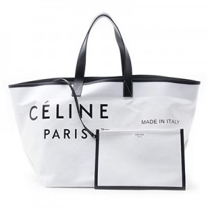 セリーヌ CELINE トートバッグ ホワイト レディース ギフト プレゼント 大容量 ビッグ 通勤 18635 2b3d 01wb メイド・イン ミディアム