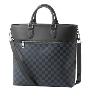 LOUIS VUITTON ルイヴィトン ダミエ コバルト ニューポート 2WAYバッグ ネイビー系/黒 N41588 メンズ トートバッグ