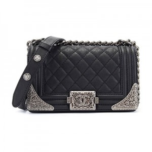 シャネル CHANEL バッグ レディース ショルダーバッグ ボーイシャネル ココマーク ブラック A90422 Y08804 BLACK