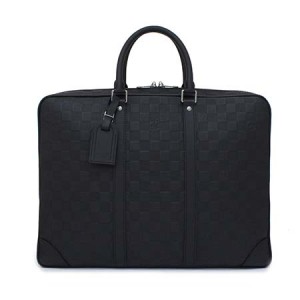 ルイヴィトンLouis Vuitton ブリーフケース   バッグ ダミエ・アンフィニ ポルトドキュマン・ヴォワイヤージュ メンズ オニキス ブラック 黒  N41146​
