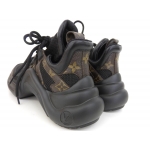 LOUISVUITTON ルイヴィトン レディース モノグラムアークライトライン メッシュスニーカー 黒 茶色 1A43LD