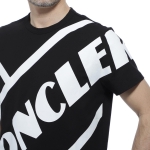モンクレールTシャツ メンズ MONCLER 半袖 ビッグロゴ ホワイト/ブラック 8C70610 8390T 999