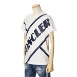 モンクレール Tシャツ メンズ MONCLER 半袖 ビッグロゴ ホワイト/ブラック 8C70610 8390T 091 