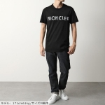 MONCLER モンクレール 8C75910 8390T 999 MAGLIA マーリア クルーネック 半袖 Tシャツ カットソー ロゴT コットン メンズ