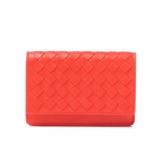ボッテガヴェネタ BOTTEGA VENETA カードケース 名刺入れ NAPPA ベスビオ レッド系 133945 v001u 6506 メンズ＆レディース