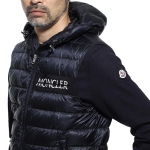 モンクレール MONCLER フーデッド ダウンベスト ブルー メンズ ダウン アウター グースダウン 大きいサイズあり laruns 4334494 c0019 776 LARUNS