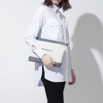 バレンシアガ BALENCIAGA クラッチバッグ グレー レディース ギフト プレゼント グレー キャンバス  NAVY CLIP M ネイビー クリップ 420407 aq38n 1380​