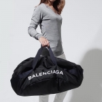 バレンシアガ BALENCIAGA ボストンバッグ ブラック レディース ギフト プレゼント ブラック 黒 ナイロン 旅行 スポーツ  WHEEL BAG M  489941 9f91 1090​