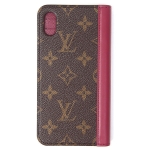 ルイ ヴィトン LOUIS VUITTON スマホカバー スマートフォンケース 手帳型 レディース IPHONE X/XR/XS/XS MAX フォリオ モノグラム フューシャ M68690 プレゼント