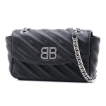 バレンシアガ BALENCIAGA ショルダーバッグ ブラック レディース ギフト プレゼント レザー 本革  BB ROUND S 501681 0hian 1000