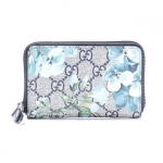 グッチ ラウンドファスナー カードケース GG BLOOMS GGブルームス BLUE ブルー系 410220 ku2hn 8499 メンズ