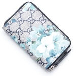 グッチ ラウンドファスナー カードケース GG BLOOMS GGブルームス BLUE ブルー系 410220 ku2hn 8499 メンズ