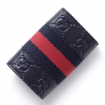 GUCCI キーケース NEW WEB GUCCI SIGNATURE シグネチャー レザー ウェブ NAVY ブルー系 408828 cwcln 8497 メンズ
