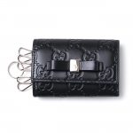 グッチ GUCCI キーケース GUCCISSIMA ブラック ブラック系 388682 cwc1g 1000 レディース