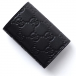 グッチ GUCCI キーケース GUCCISSIMA ブラック ブラック系 369673 cwc1g 1000 レディース