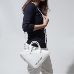 バレンシアガ BALENCIAGA ハンドバッグ 2WAY ホワイト レディース プレゼント ギフト レザー 本革  TRIANGLE DUFFLE トライアングル 476975 c8k02 9000​