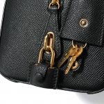 BALENCIAGAバレンシアガ  レザー ボストンバッグ ショルダーバッグ 南京錠付き NOIR/BLANC レディース  518872 0OT0M 1000​