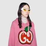 グッチ GGアップル プリント フーデッド スウェットシャツ 610160